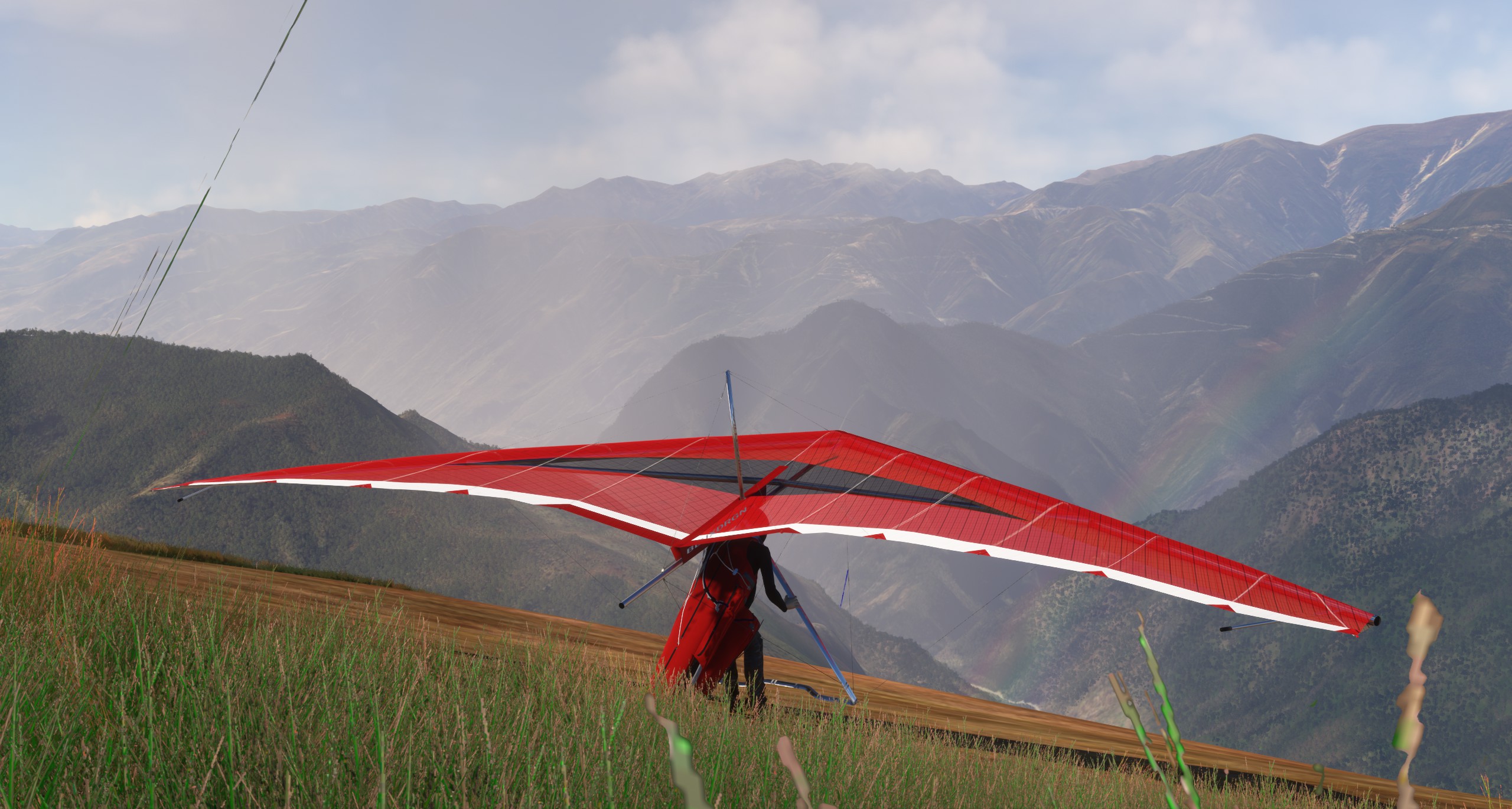 In the area of Yosemite, California: Flying the Wills Wing Falcon 4 in MSFS 2020